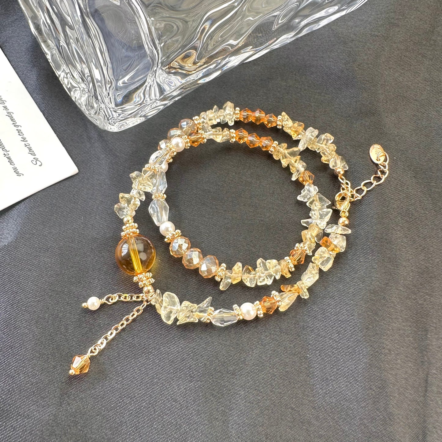 Citrine Crystal Chip Bracelet