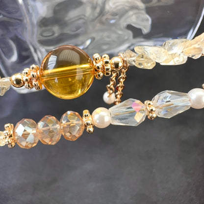 Citrine Crystal Chip Bracelet