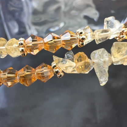Citrine Crystal Chip Bracelet