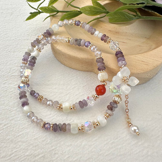 Lilac Double Wrap Bracelet