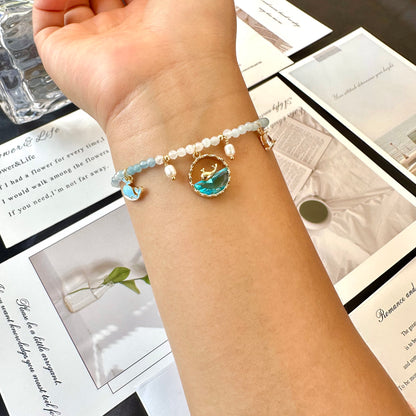 Whale Aquamarine Bracelet