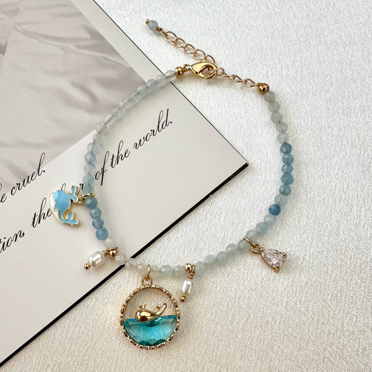 Whale Aquamarine Bracelet