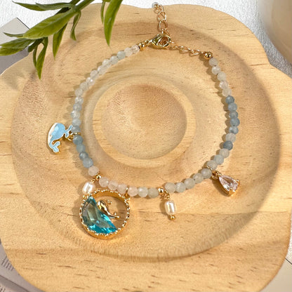 Whale Aquamarine Bracelet