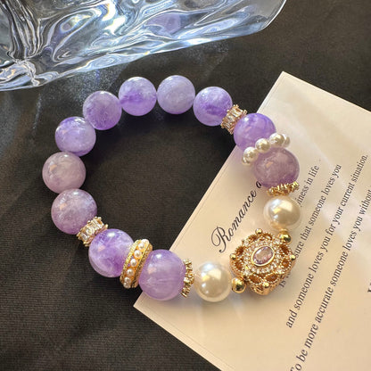 Delicate Lavender Pearl Bracelet