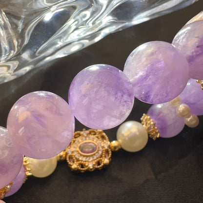 Delicate Lavender Pearl Bracelet