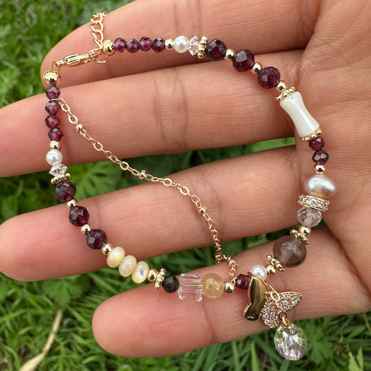 Natural Pearl Butterfly Bracelet
