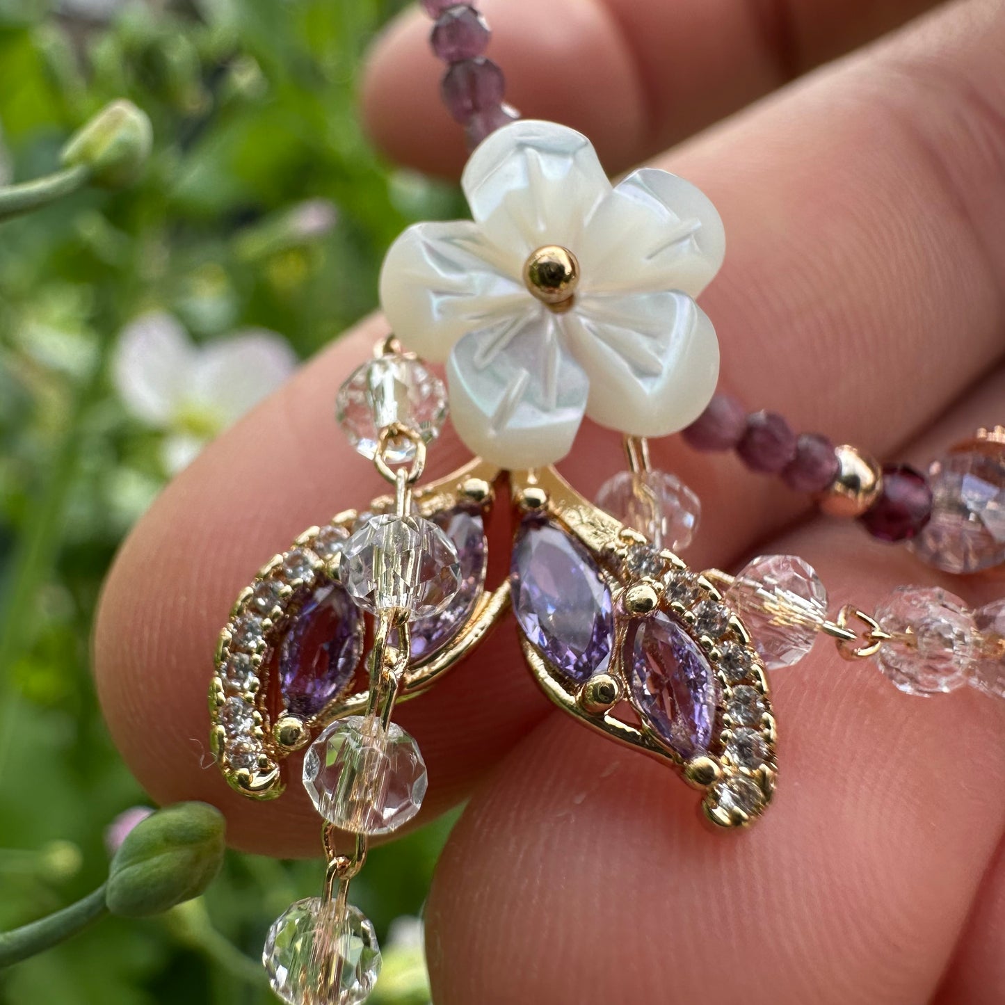 Delicate Shell Flower & Fish Tail Bracelet