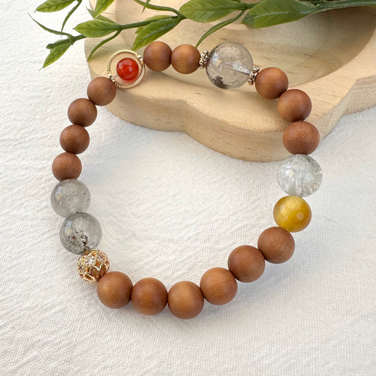 Red Agate & Tiger Eye Bracelet