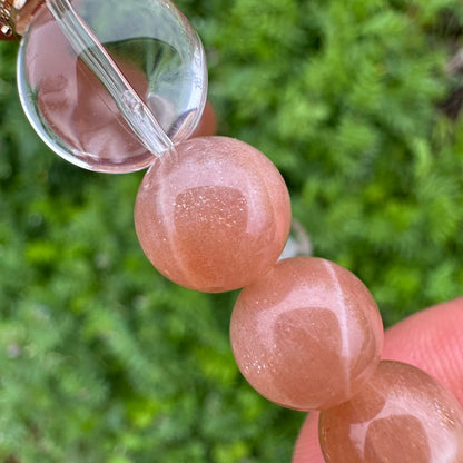 Delicate Orange Moonstone Bracelet