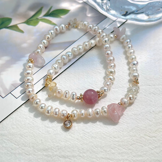 Soft Pearl Double Wrap Bracelet