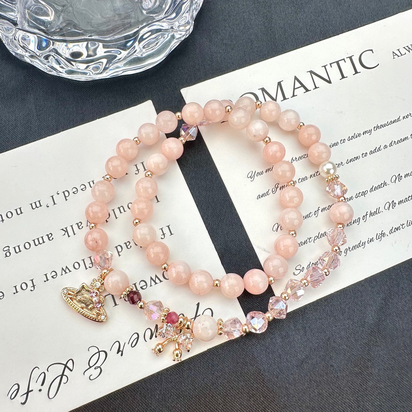 Sweet Pink Double Wrap Bracelet