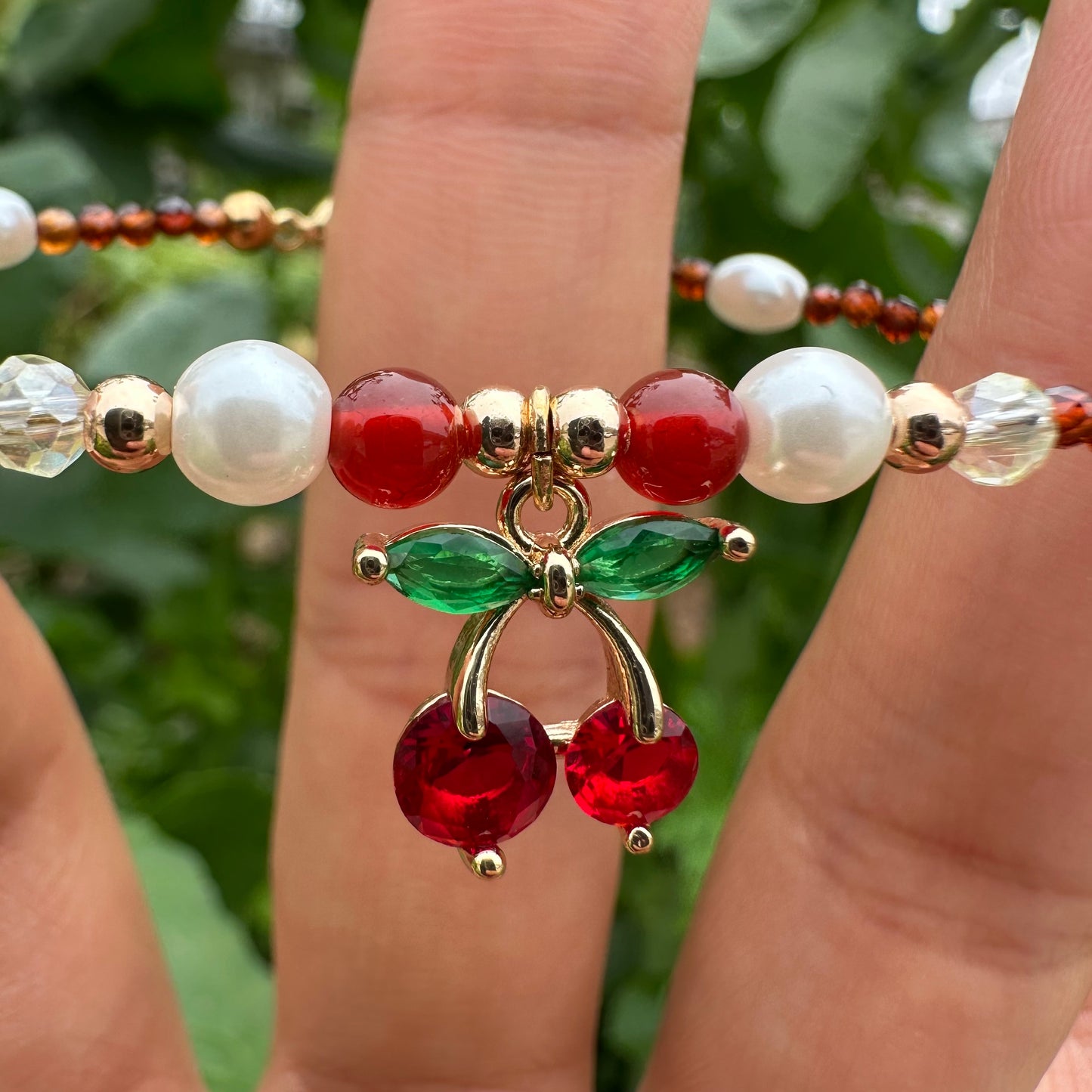 Cherry Pearl Bracelet