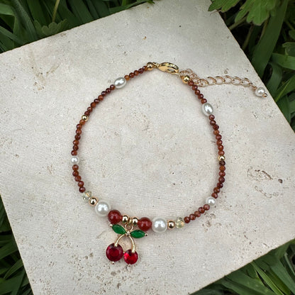 Cherry Pearl Bracelet