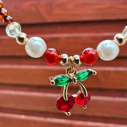 Cherry Pearl Bracelet