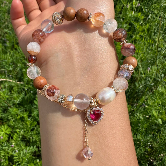 Delicate Natural Pearl & Citrine Bracelet