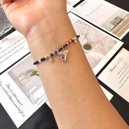 Contrast Black Spinel Bracelet