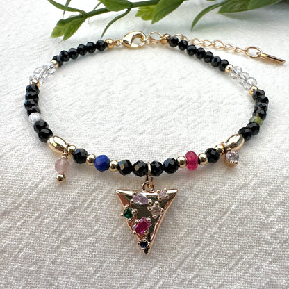 Contrast Black Spinel Bracelet