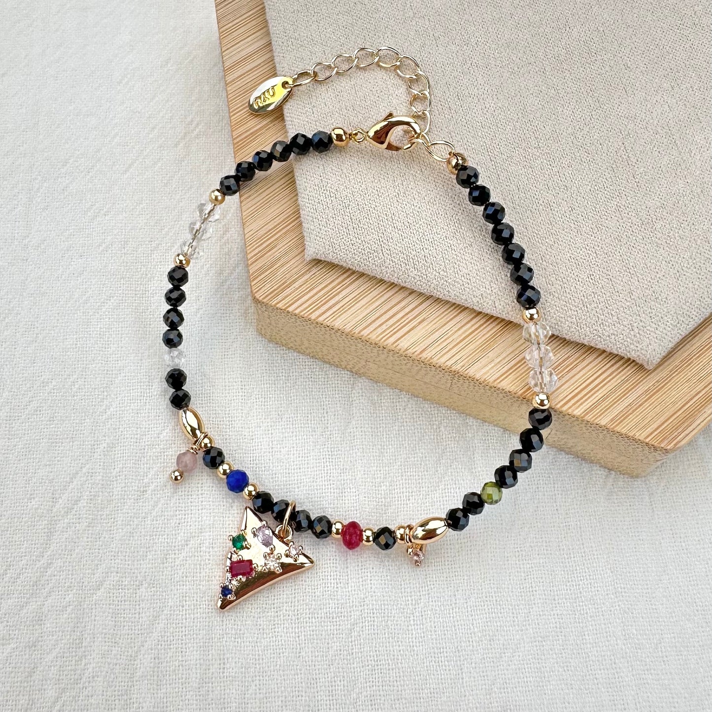 Contrast Black Spinel Bracelet