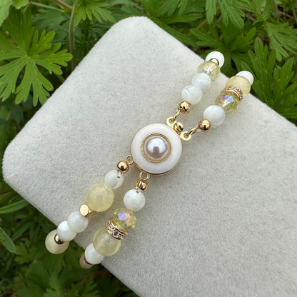 Delicate Shell Bead Double Wrap Bracelet