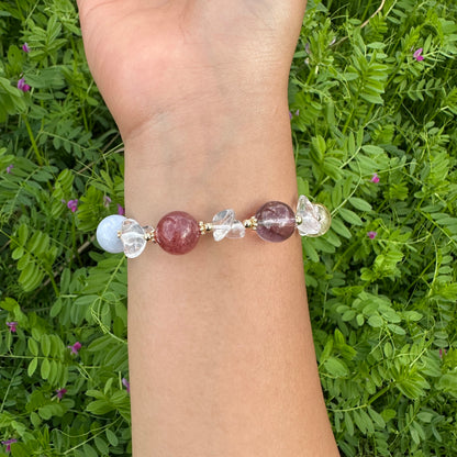 Amethyst, Citrine & Pink Morganite Bracelet