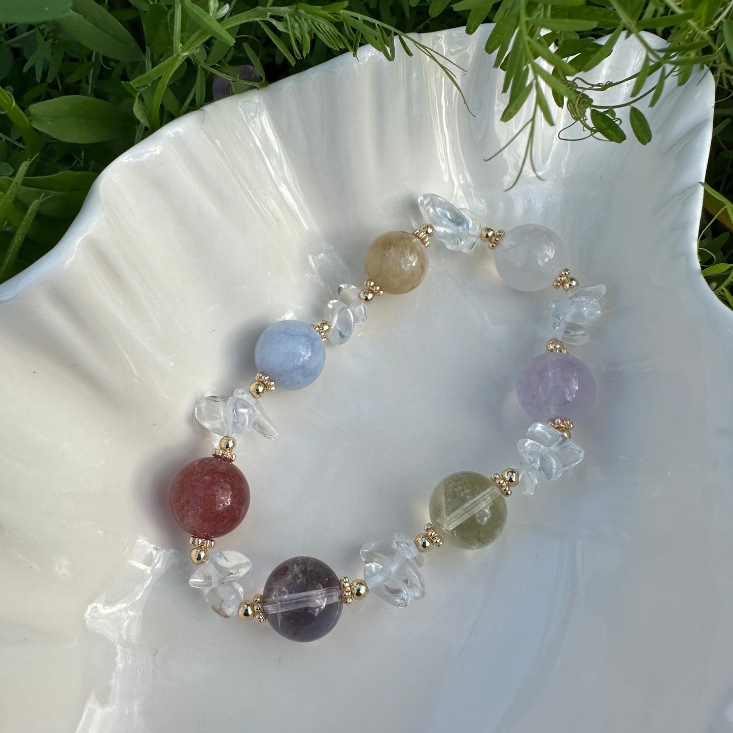 Amethyst, Citrine & Pink Morganite Bracelet