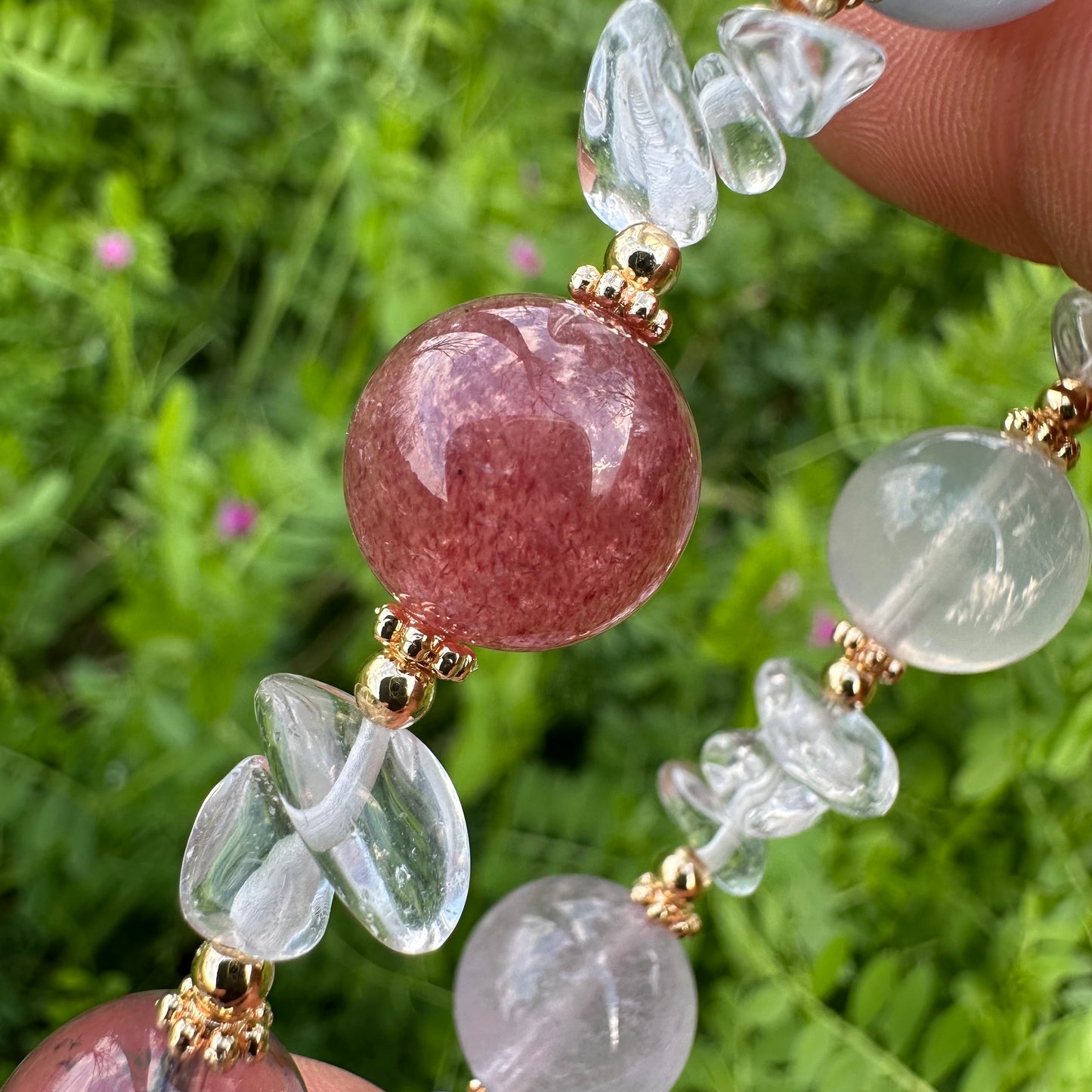 Amethyst, Citrine & Pink Morganite Bracelet