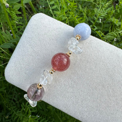 Amethyst, Citrine & Pink Morganite Bracelet