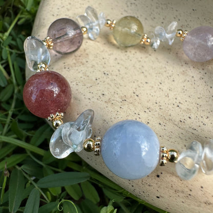Amethyst, Citrine & Pink Morganite Bracelet