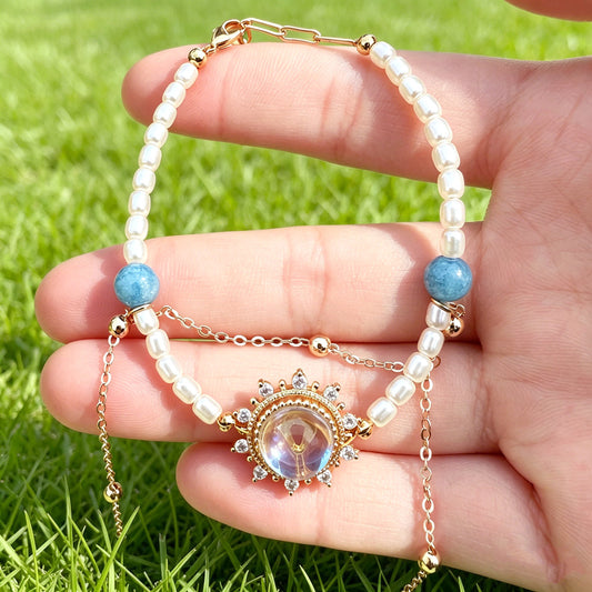 Sun-Inspired Pearl Bracelet