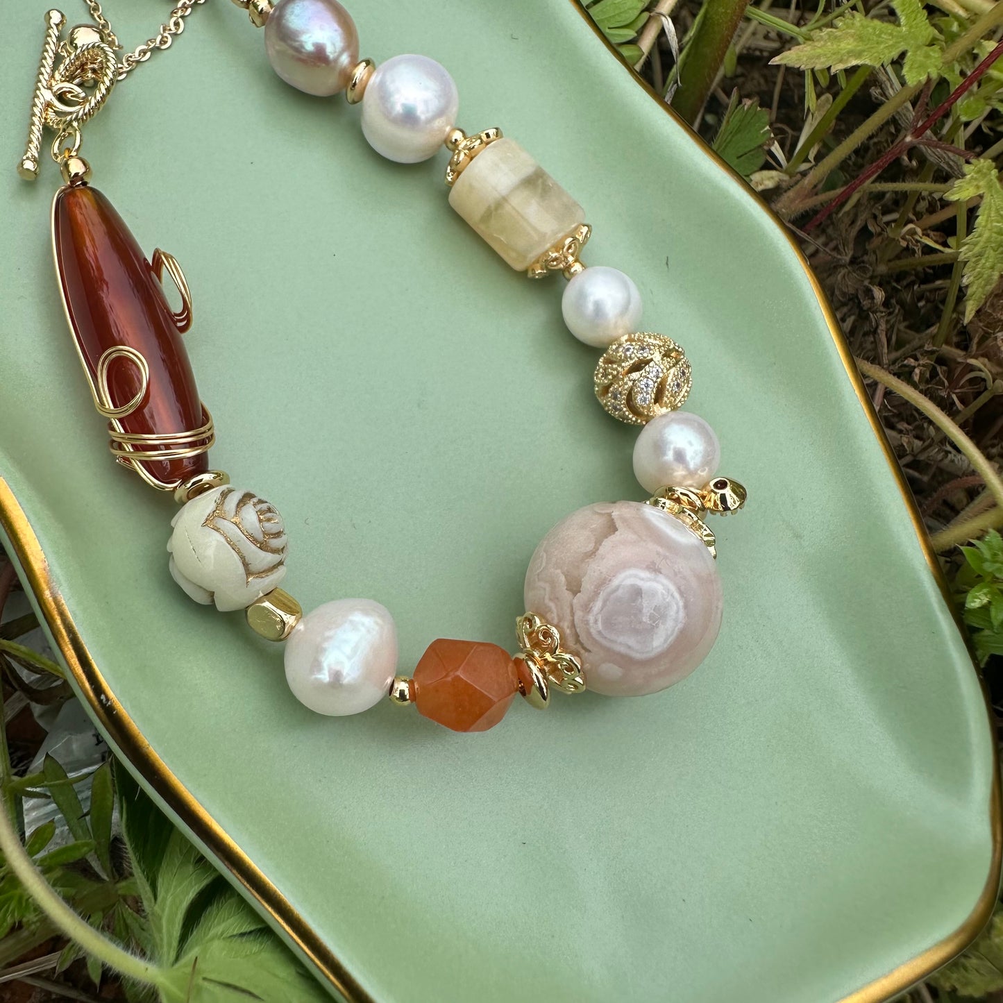 Sakura Agate Necklace