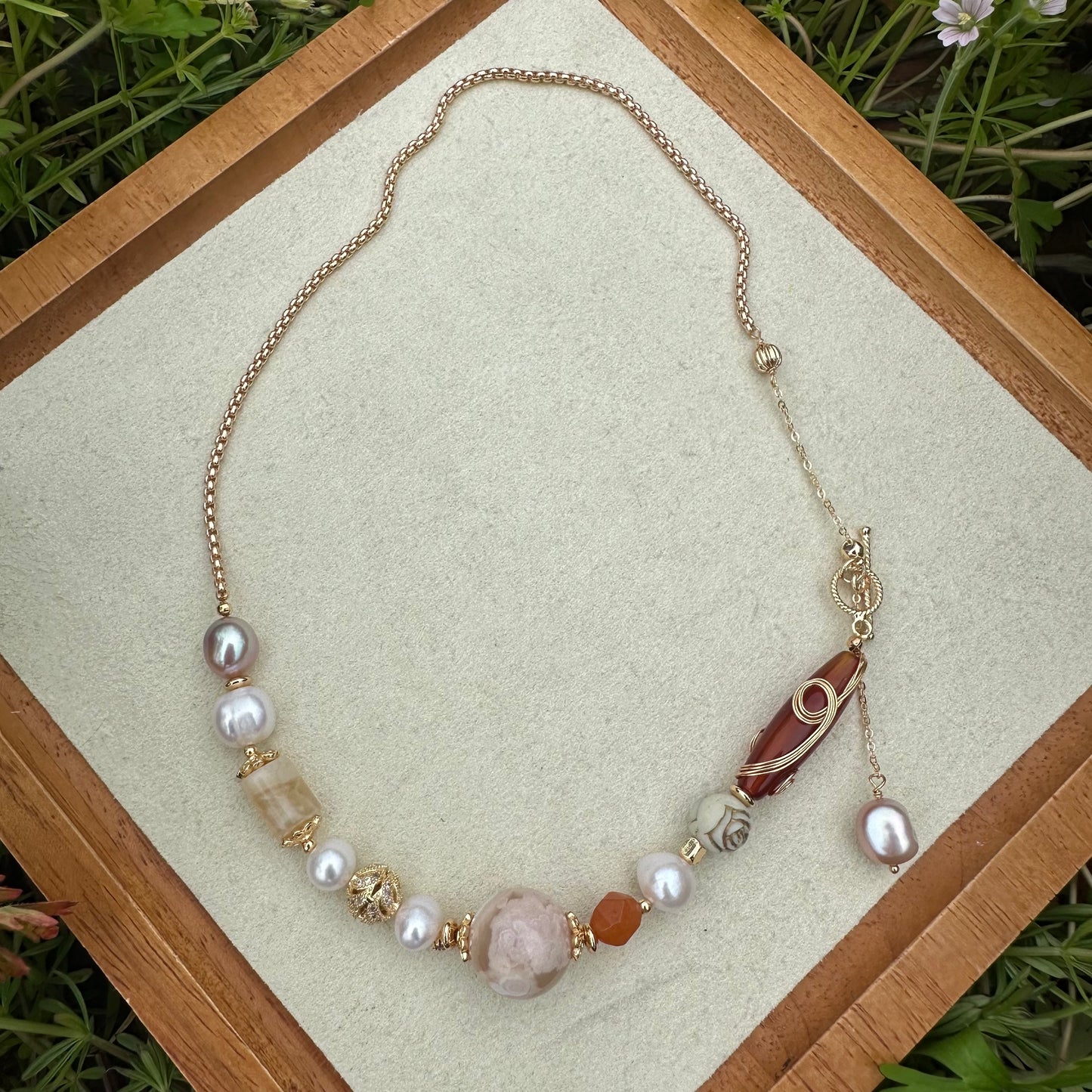Sakura Agate Necklace