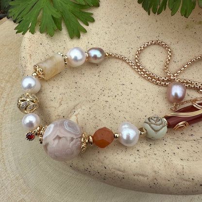 Sakura Agate Necklace