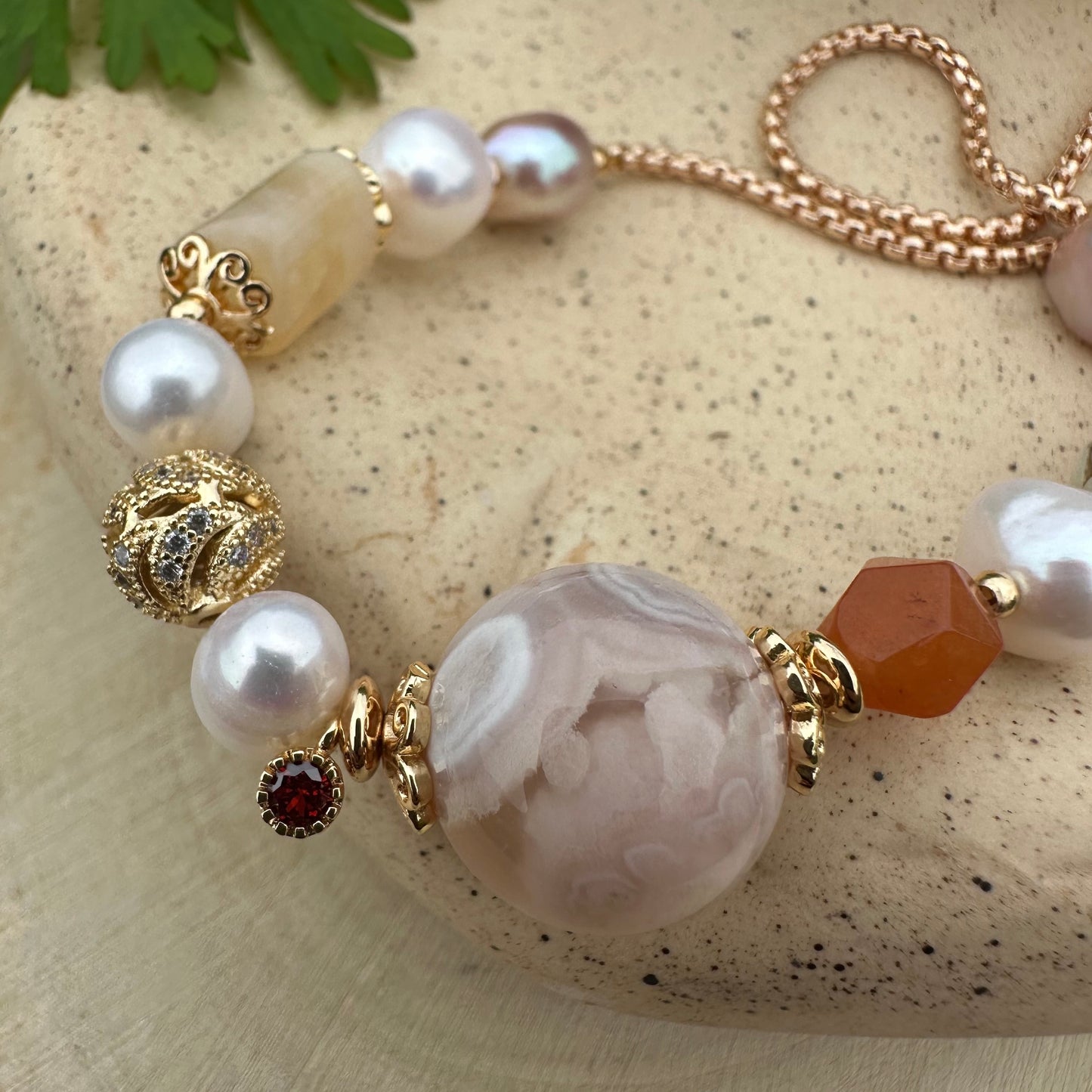Sakura Agate Necklace