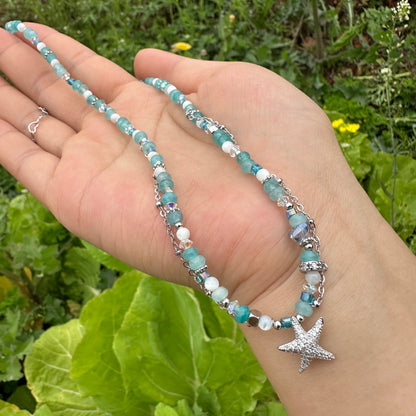 Delicate Star Blue Necklace