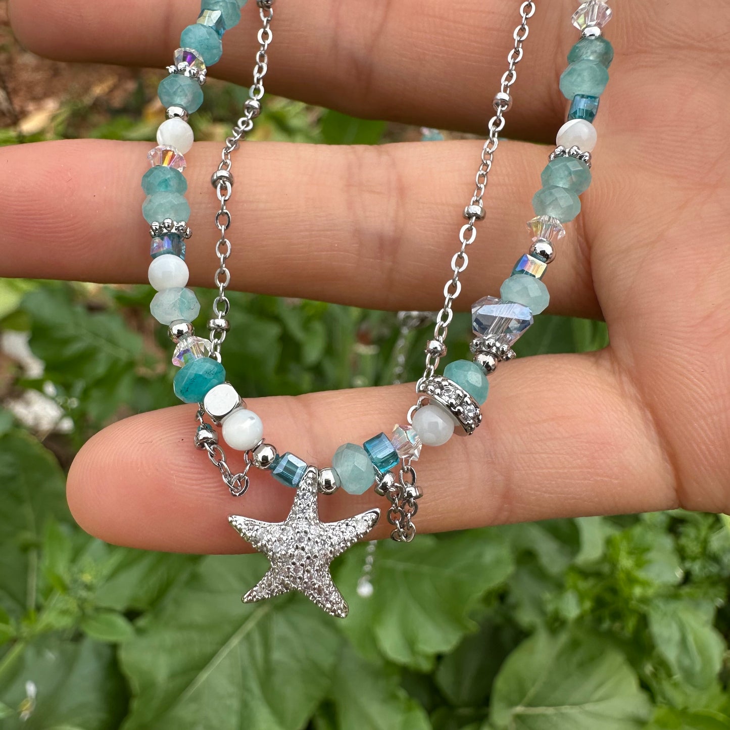 Delicate Star Blue Necklace