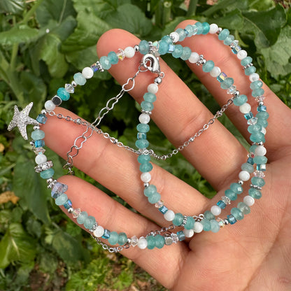 Delicate Star Blue Necklace