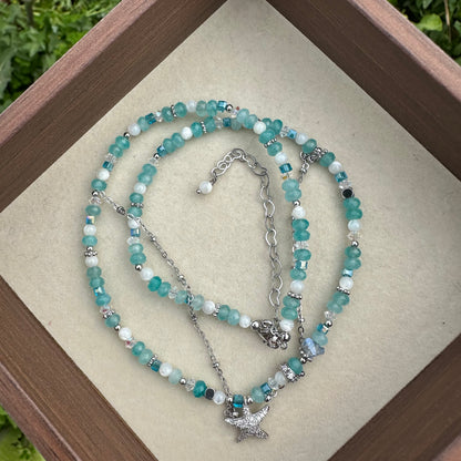Delicate Star Blue Necklace