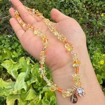 Minimalist Yellow Chip Necklace