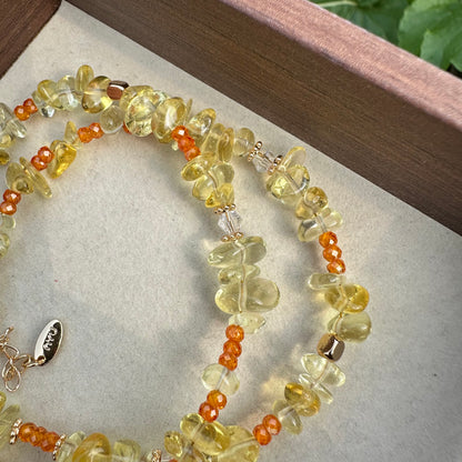 Minimalist Yellow Chip Necklace