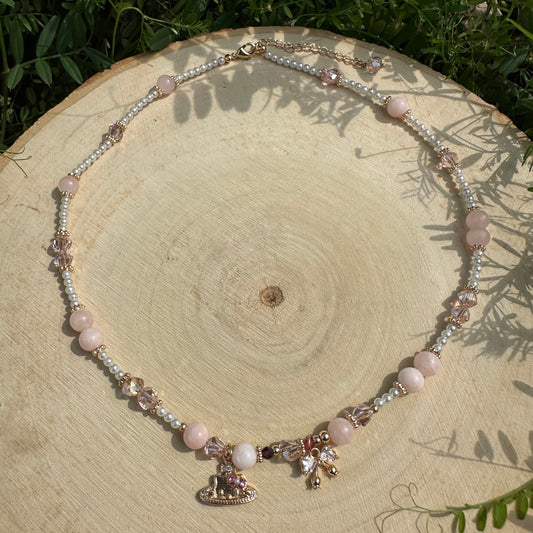 Delicate Pink KT Necklace