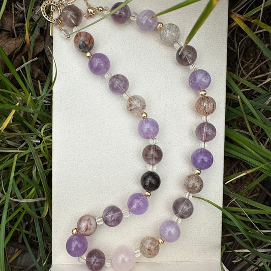 Natural Large Amethyst Crystal Necklace