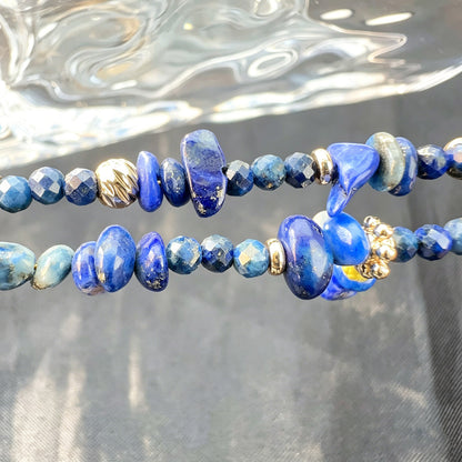 Natural Pearl & Lapis Lazuli Necklace