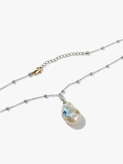 Zodiac Collection Baroque Pearl Necklace Aquarius
