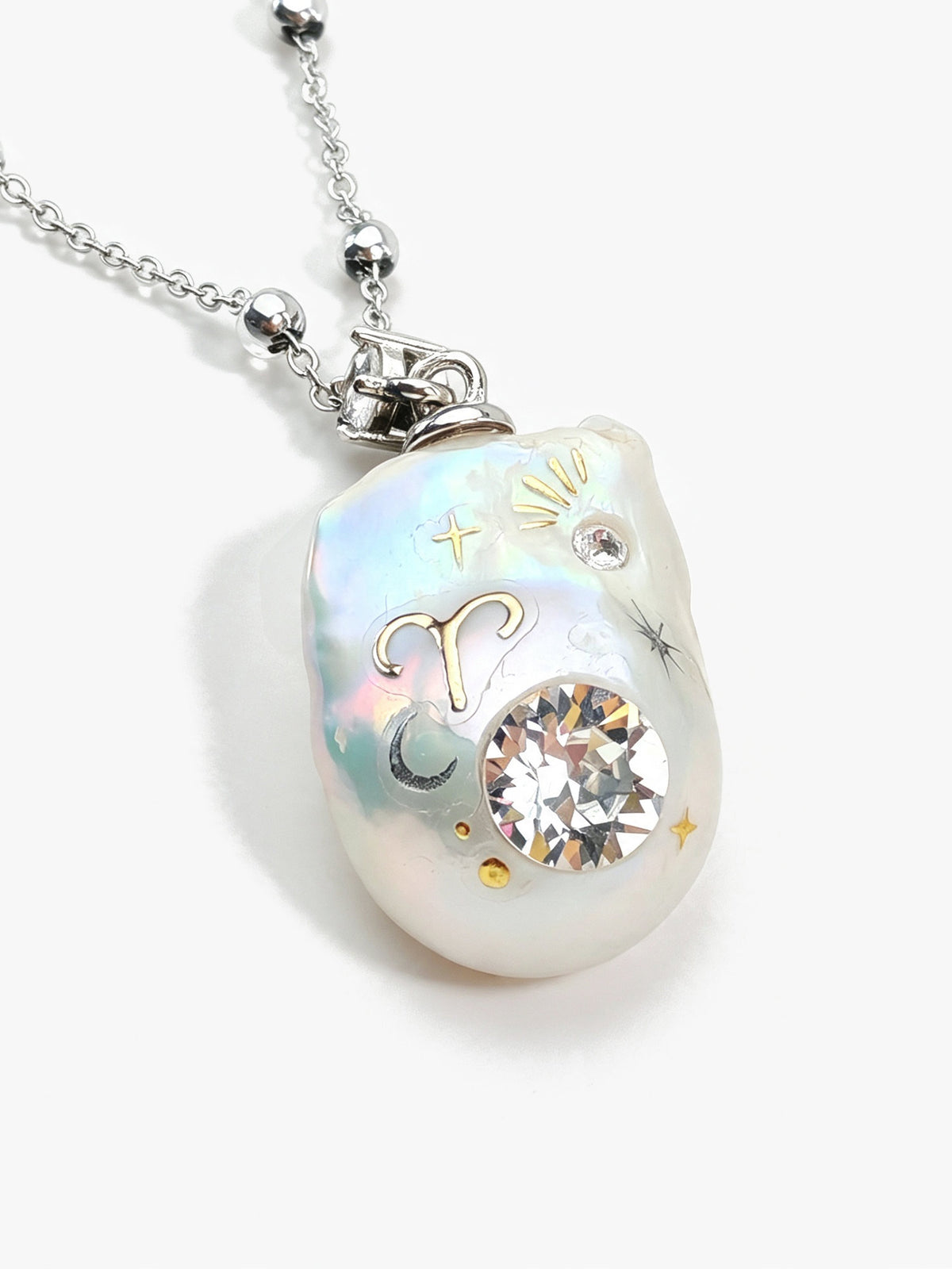 Zodiac Collection Baroque Pearl Necklace Aries
