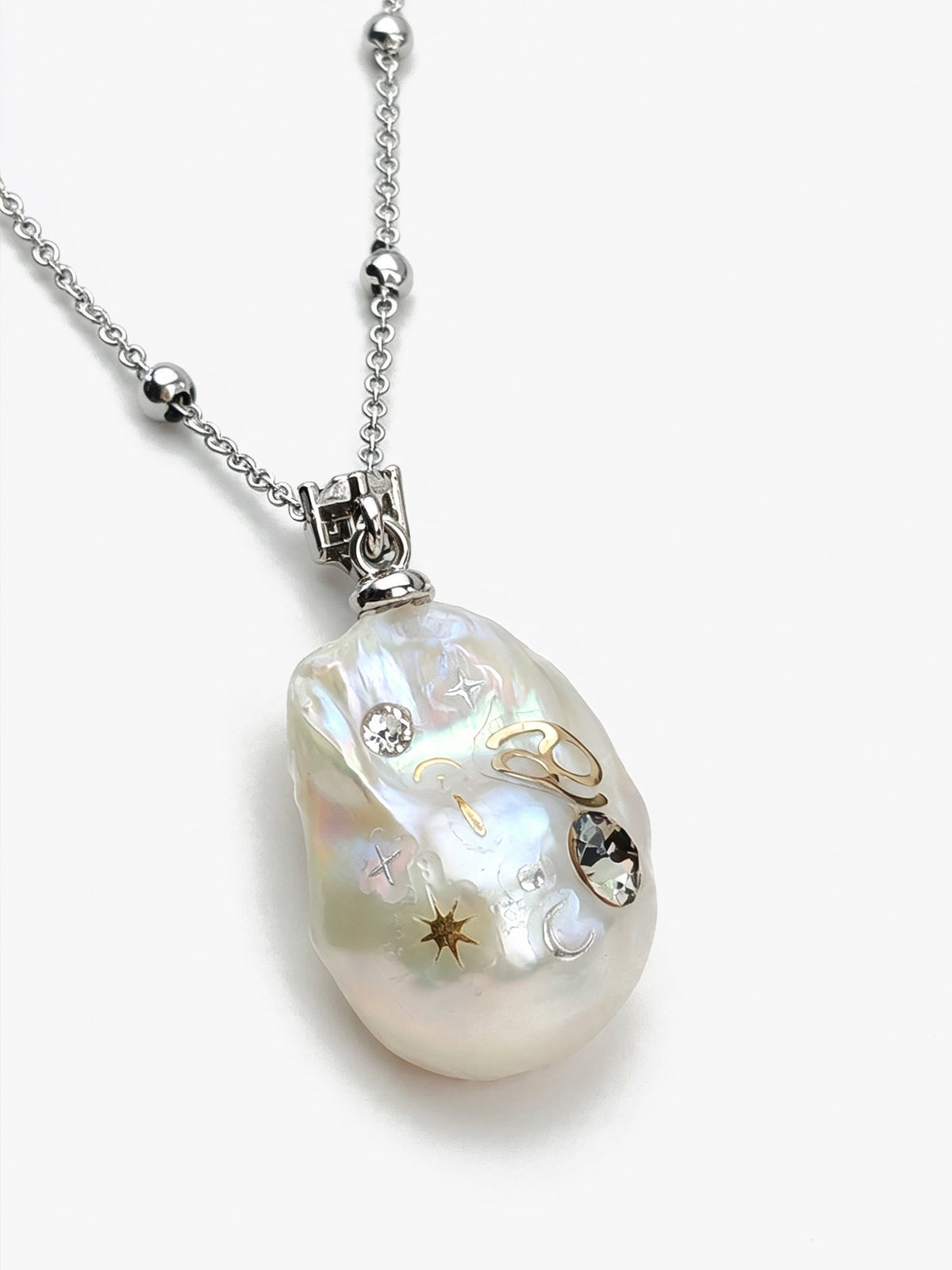 Zodiac Collection Baroque Pearl Necklace Cancer