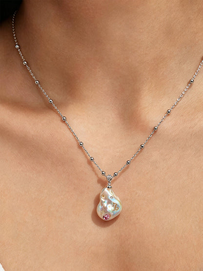 Zodiac Collection Baroque Pearl Necklace Capricorn