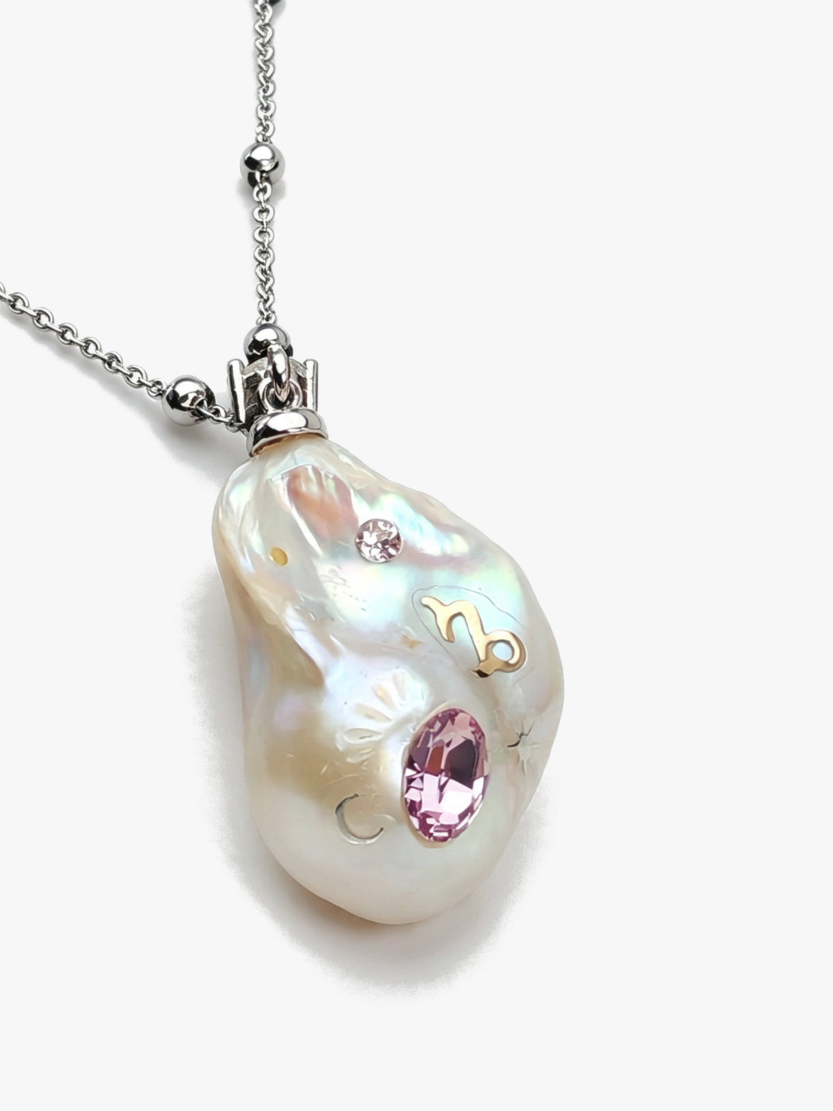 Zodiac Collection Baroque Pearl Necklace Capricorn