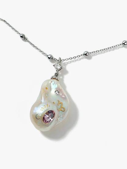 Zodiac Collection Baroque Pearl Necklace Capricorn