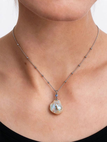 Zodiac Collection Baroque Pearl Necklace Gemini