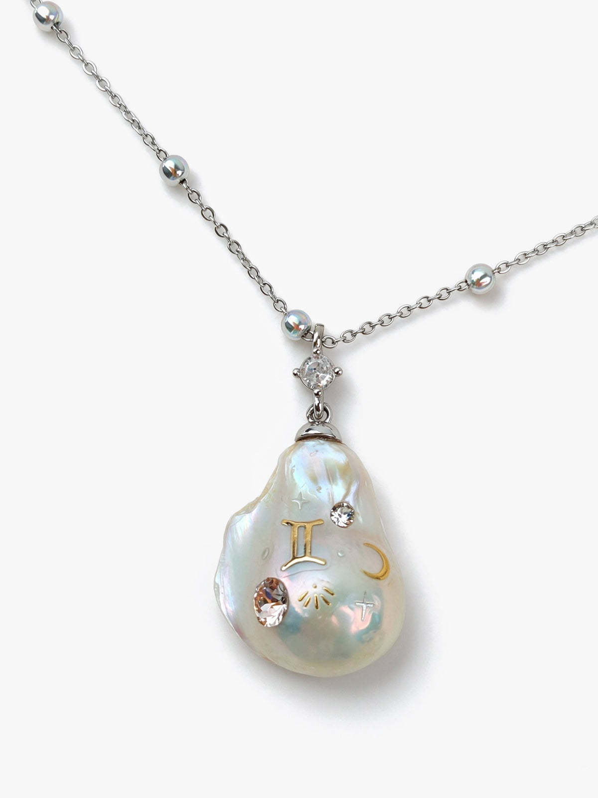 Zodiac Collection Baroque Pearl Necklace Gemini